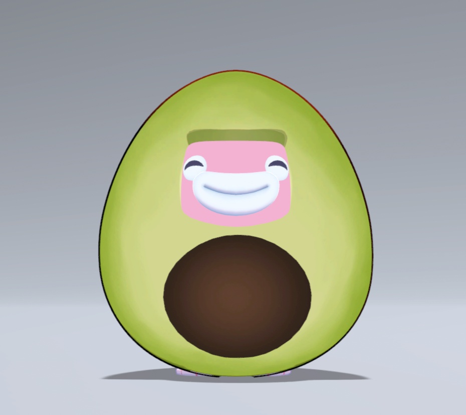 【VRC想定】アボカドのきぐるみ【4アバター対応】