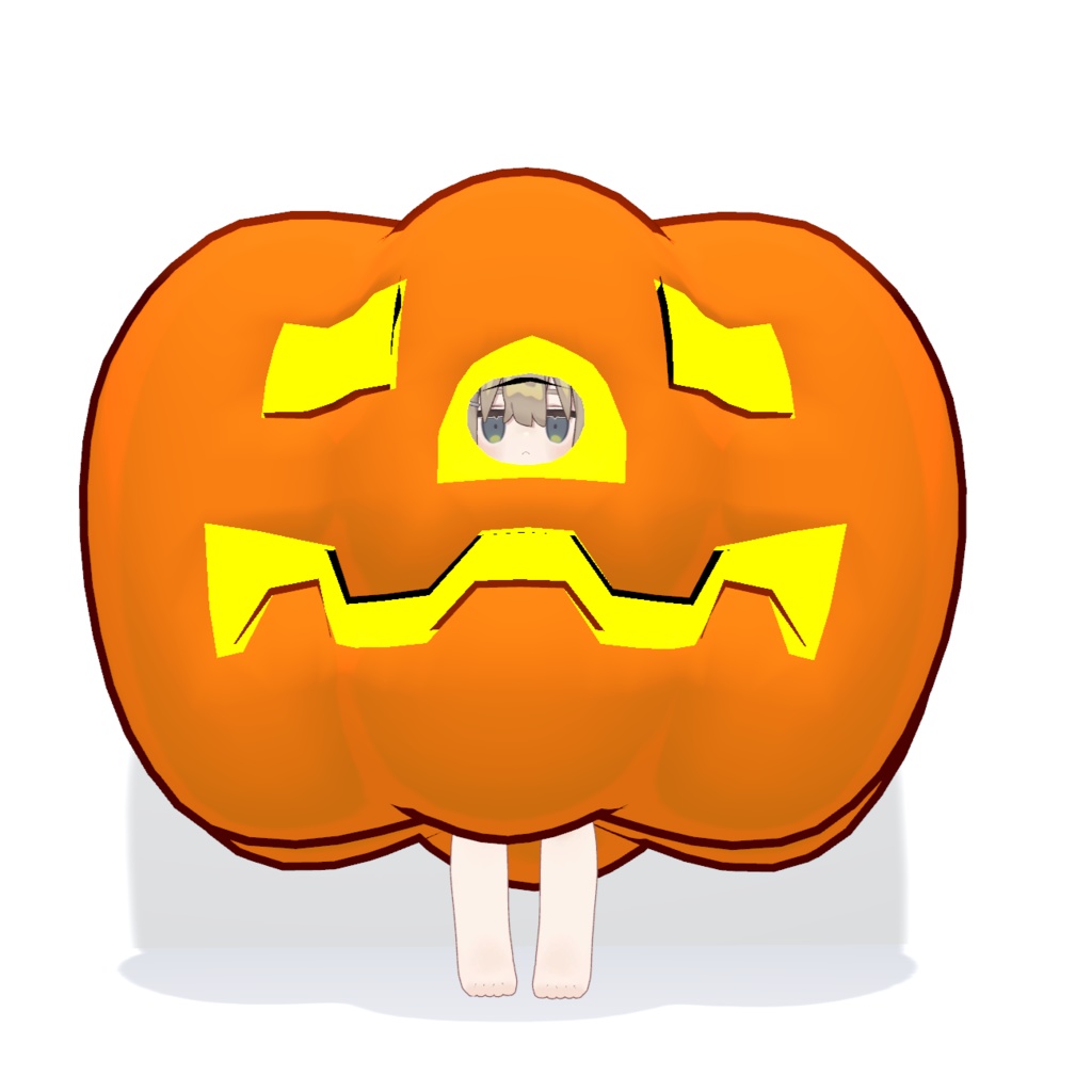 【VRC想定】光る！ハロウィンかぼちゃのきぐるみ【まめふれんず対応】