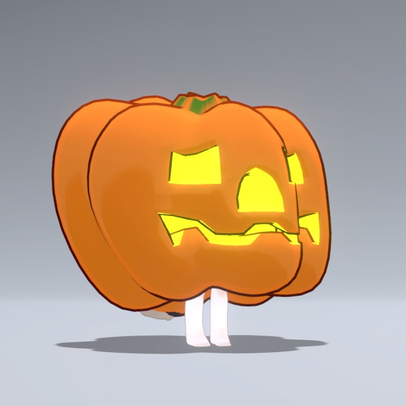 【VRC想定】光る!ハロウィンかぼちゃのきぐるみ【まめふれんず対応】