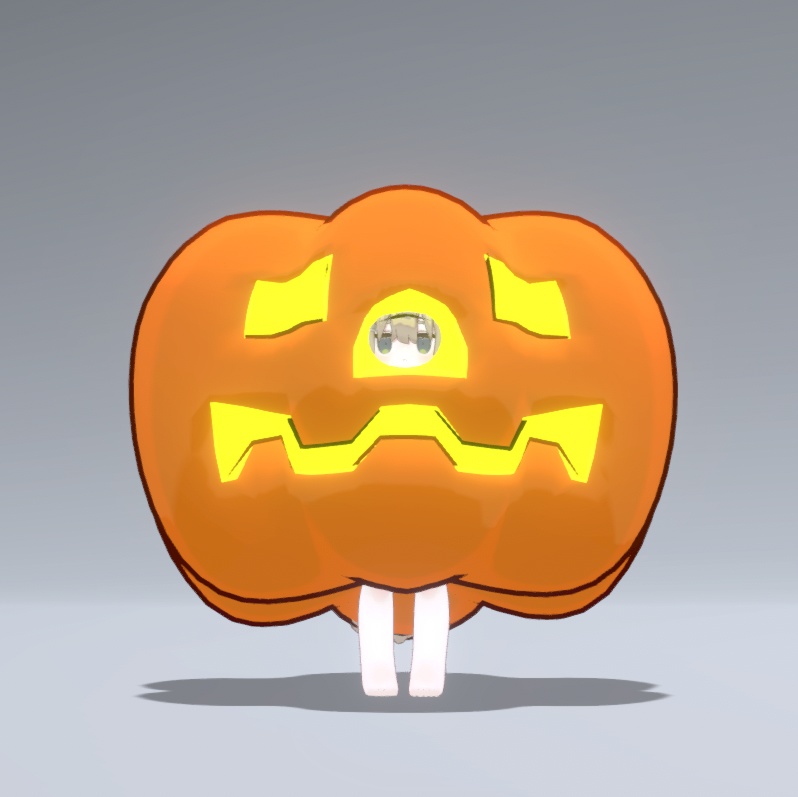【VRC想定】光る!ハロウィンかぼちゃのきぐるみ【まめふれんず対応】