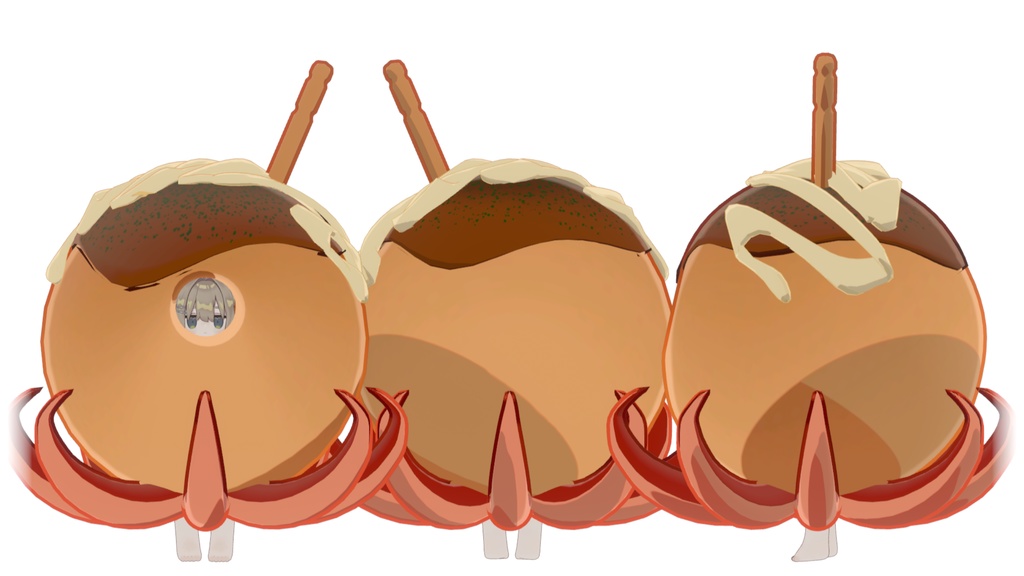 【VRC想定】たこ焼きのきぐるみ【まめふれんず対応】