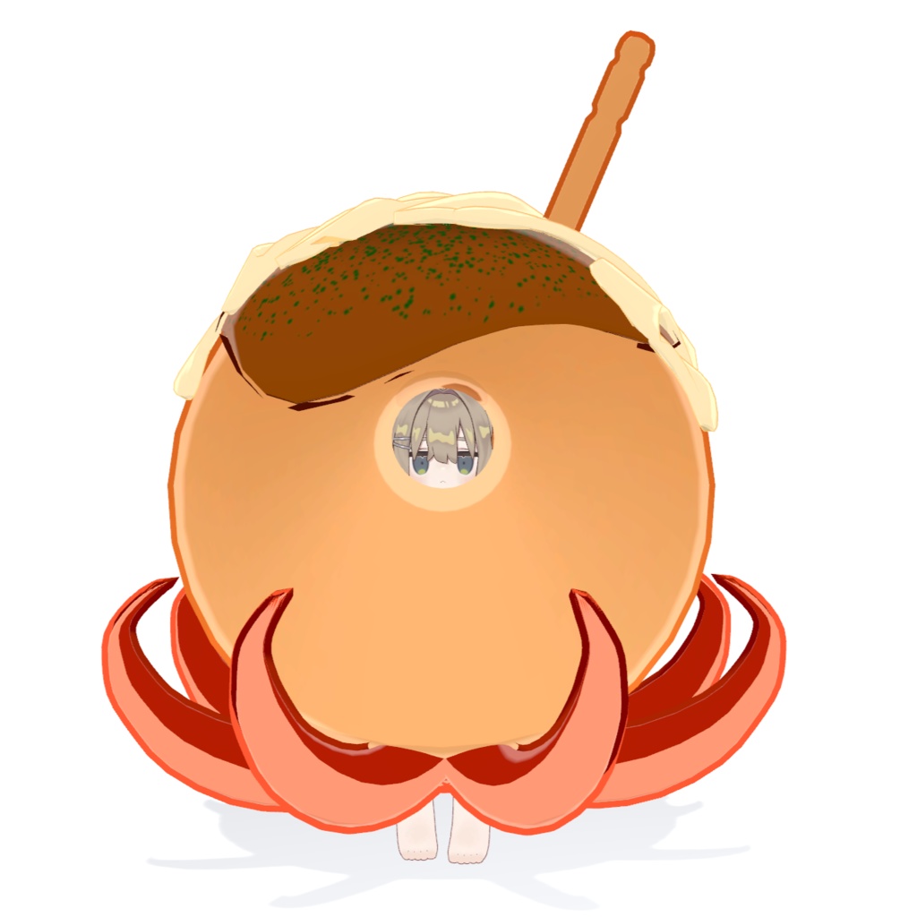 【VRC想定】たこ焼きのきぐるみ【まめふれんず対応】