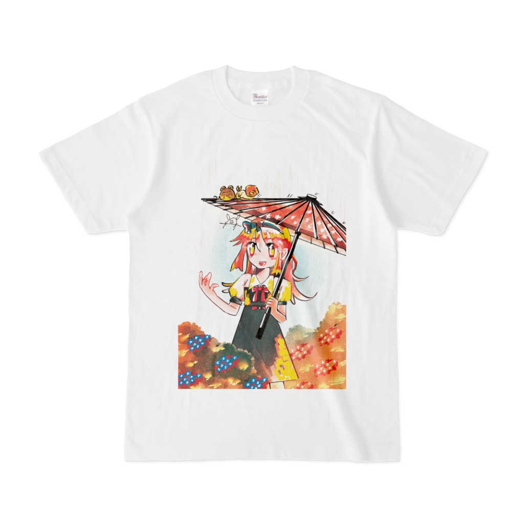 雨と少女Tシャツ