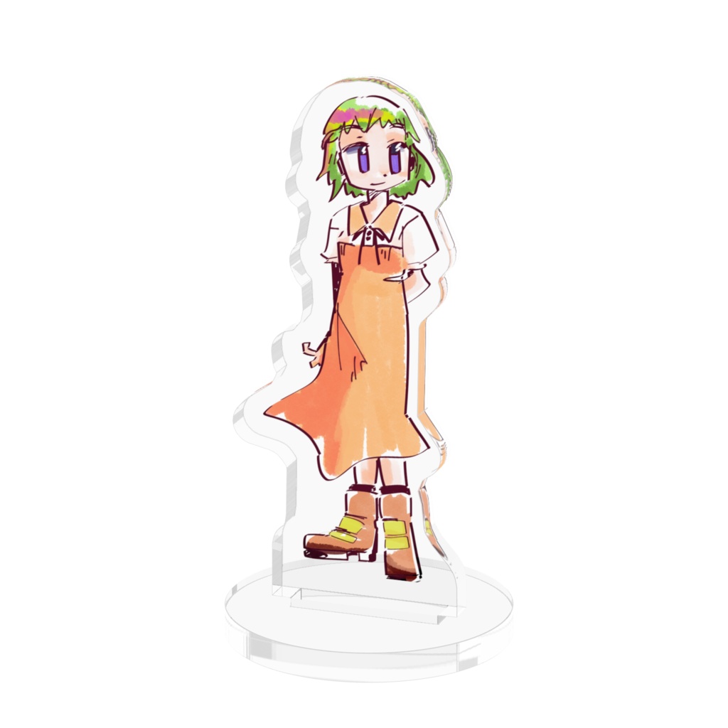 ハーフアップ女の子 アクリルフィギュア