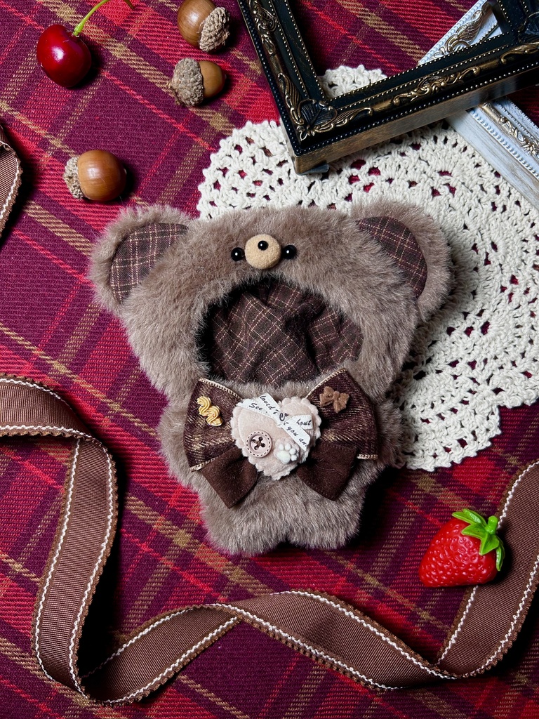 チョコくまちゃん 10cmぬい服 にじぱぺ服 着ぐるみ