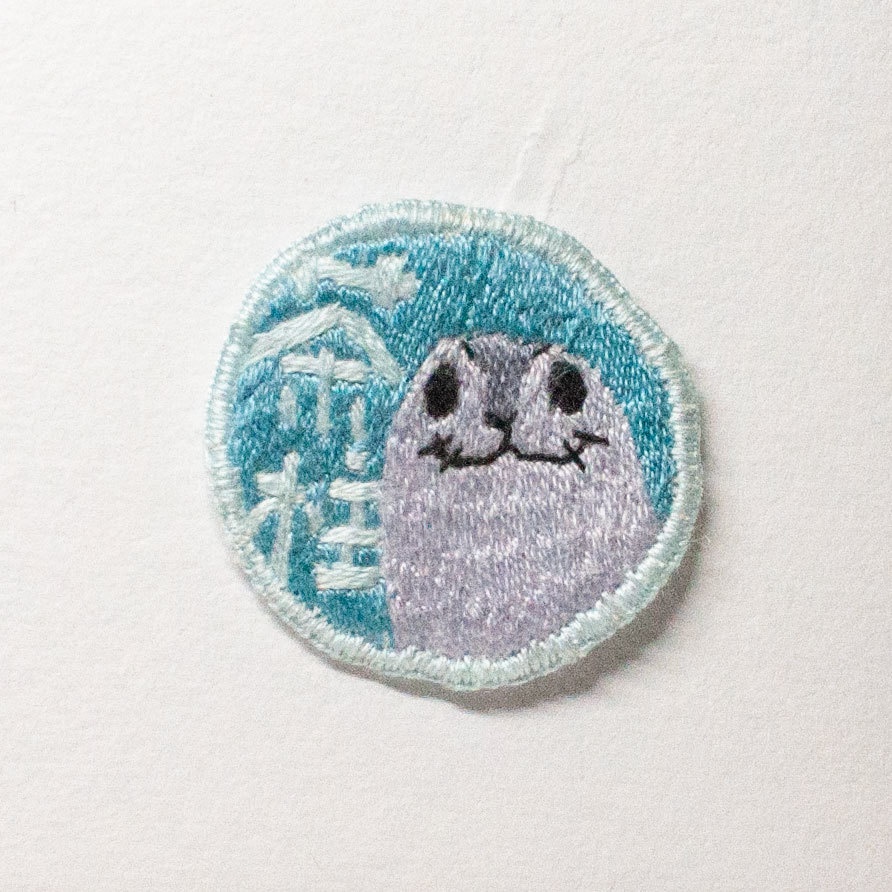 茶柱ワッペン(水色)