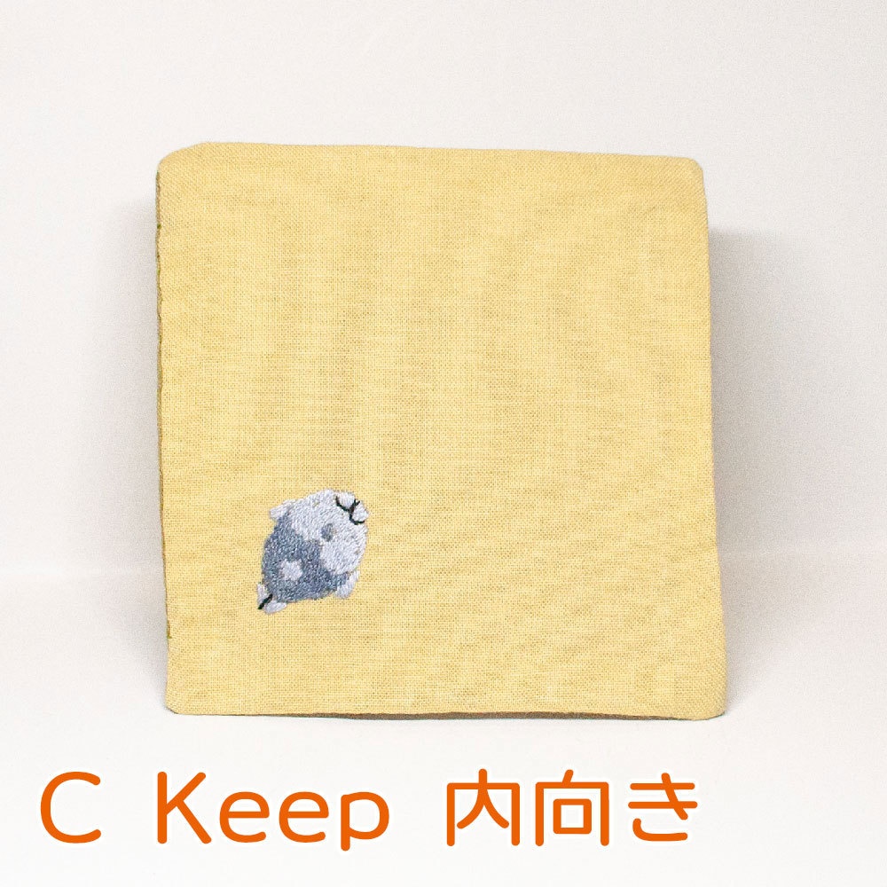 刺繍コースター(黄)