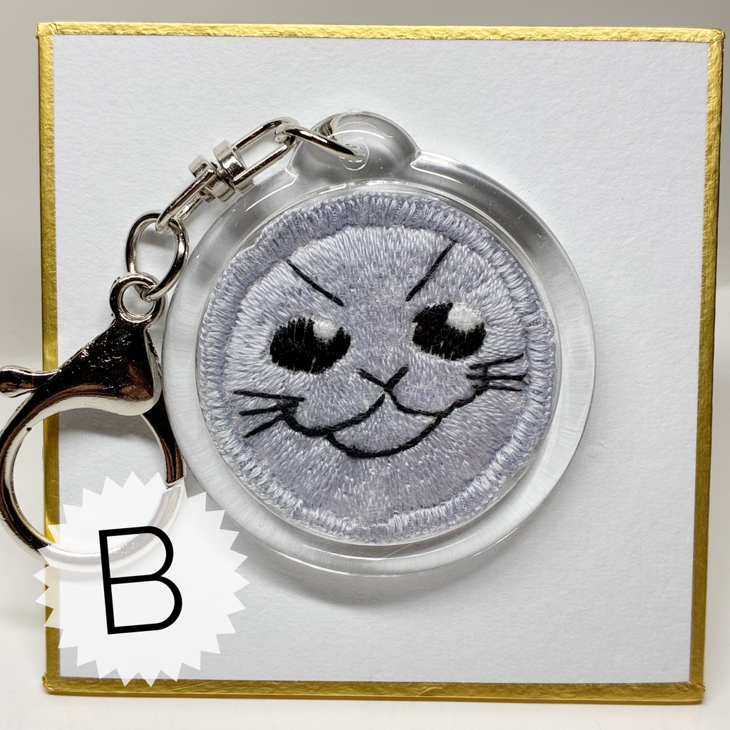 顔キーホルダー