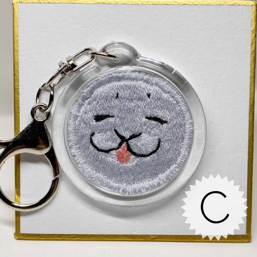 顔キーホルダー