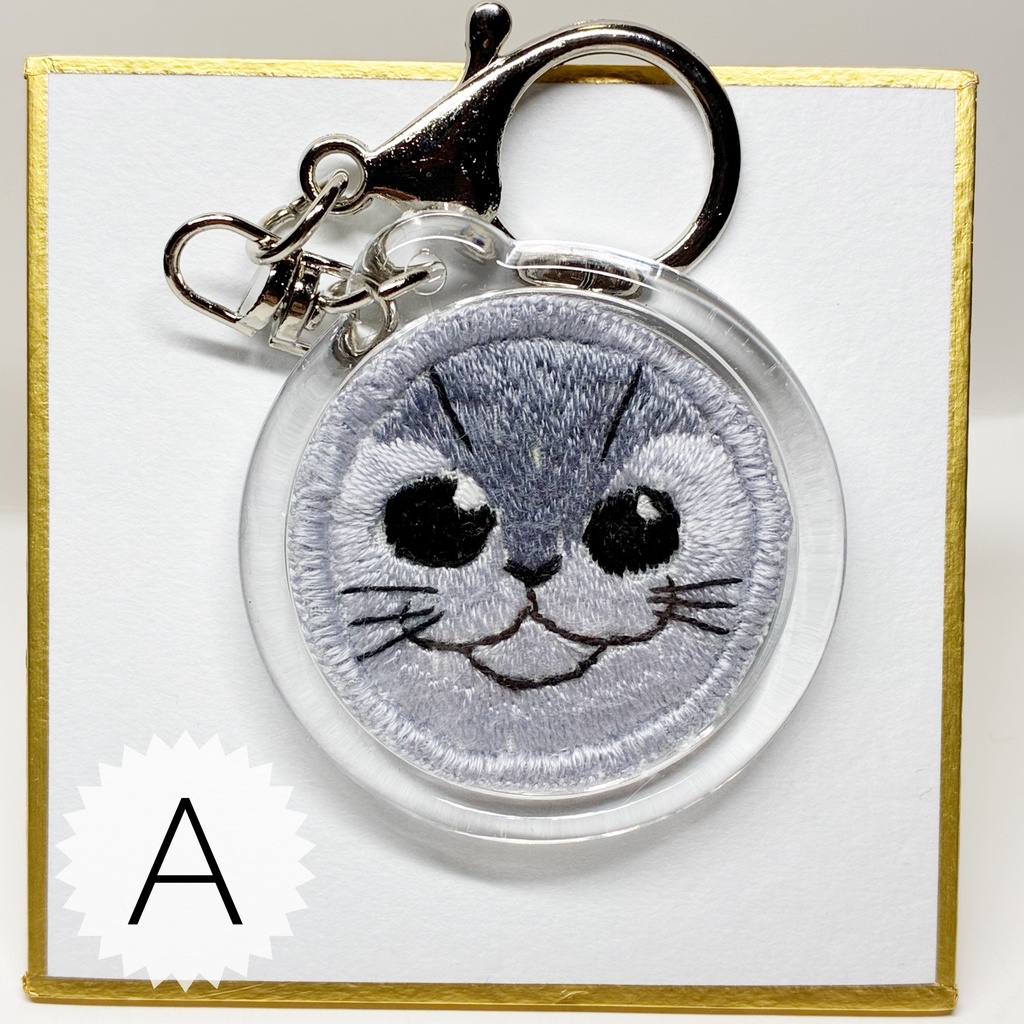 顔キーホルダー