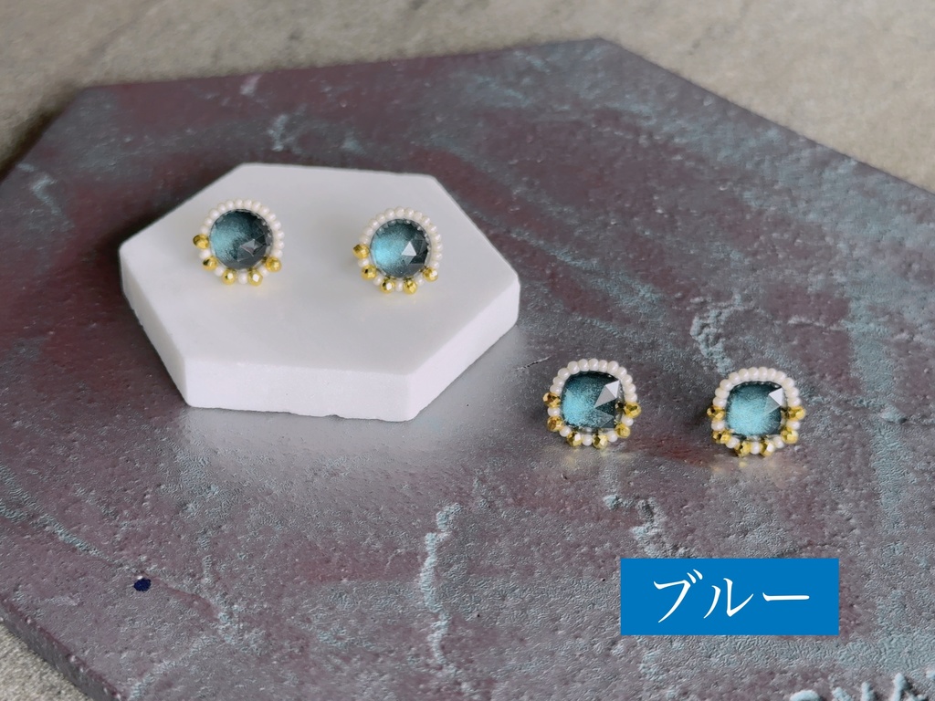 推し色をさり気なく日常に!天然石ピアス/イヤリング【カラーオーダー可】