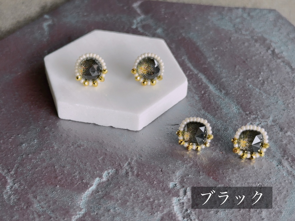 推し色をさり気なく日常に!天然石ピアス/イヤリング【カラーオーダー可】