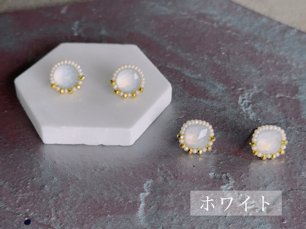 推し色をさり気なく日常に!天然石ピアス/イヤリング【カラーオーダー可】