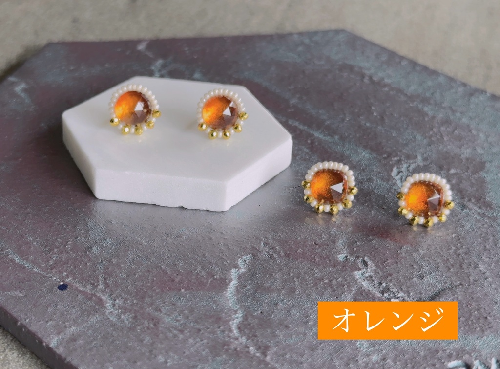 推し色をさり気なく日常に!天然石ピアス/イヤリング【カラーオーダー可】