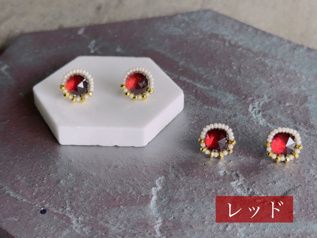 推し色をさり気なく日常に!天然石ピアス/イヤリング【カラーオーダー可】