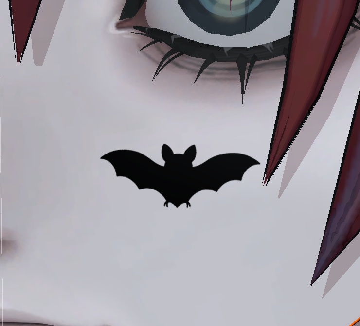 パタパタ動く!コウモリタトゥー