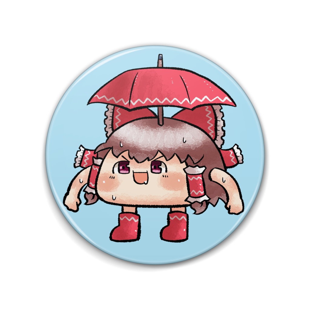 ゆっくりさん雨の日缶バッジ