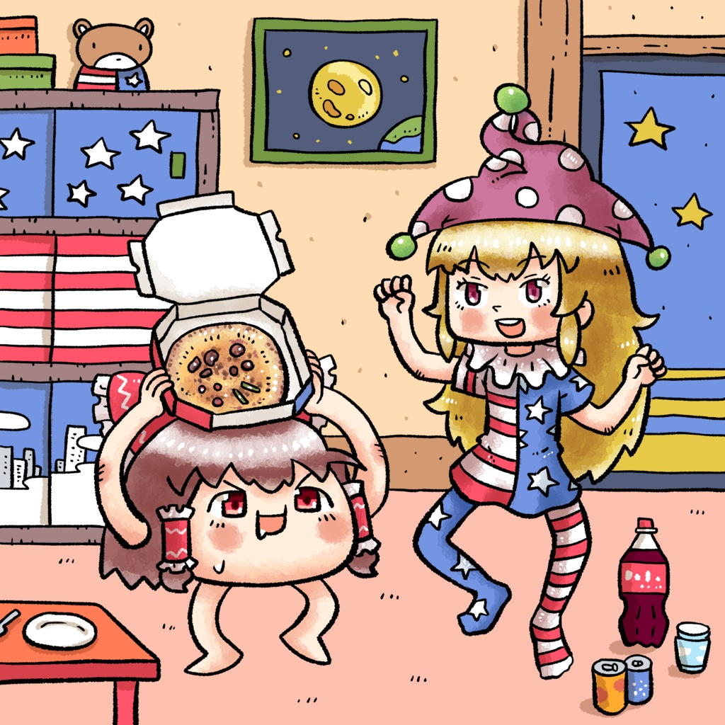 ゆっくりさんpizzaTシャツ