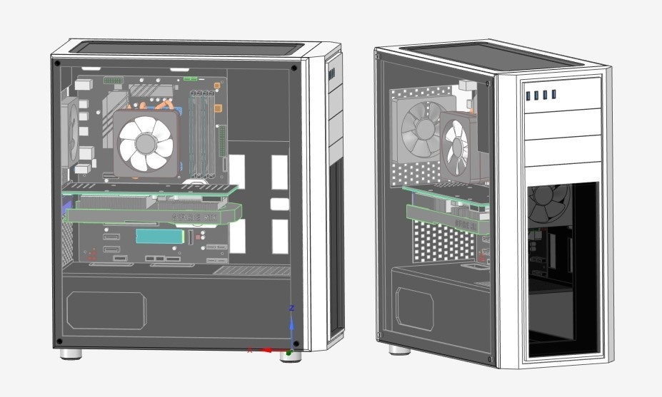 自作PC 3Dモデル