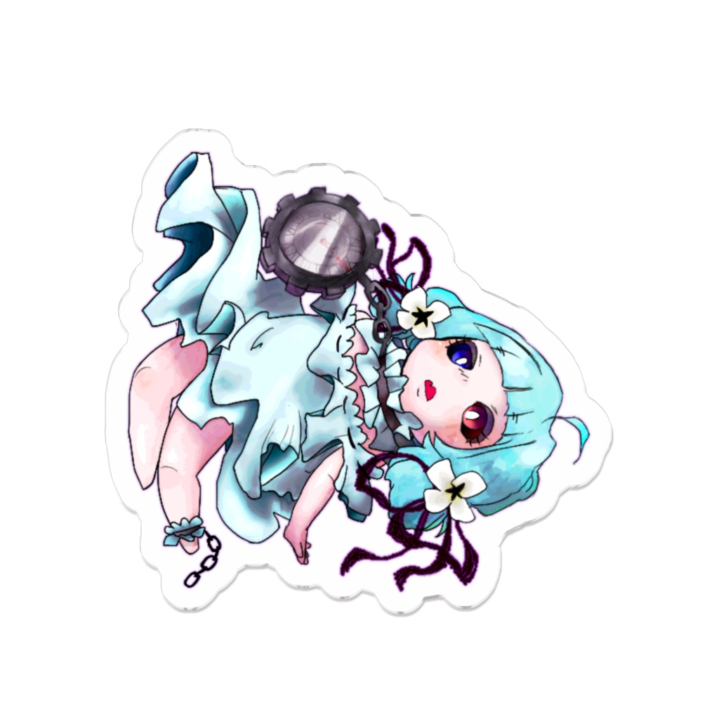 ふわリコのアクリルバッチ