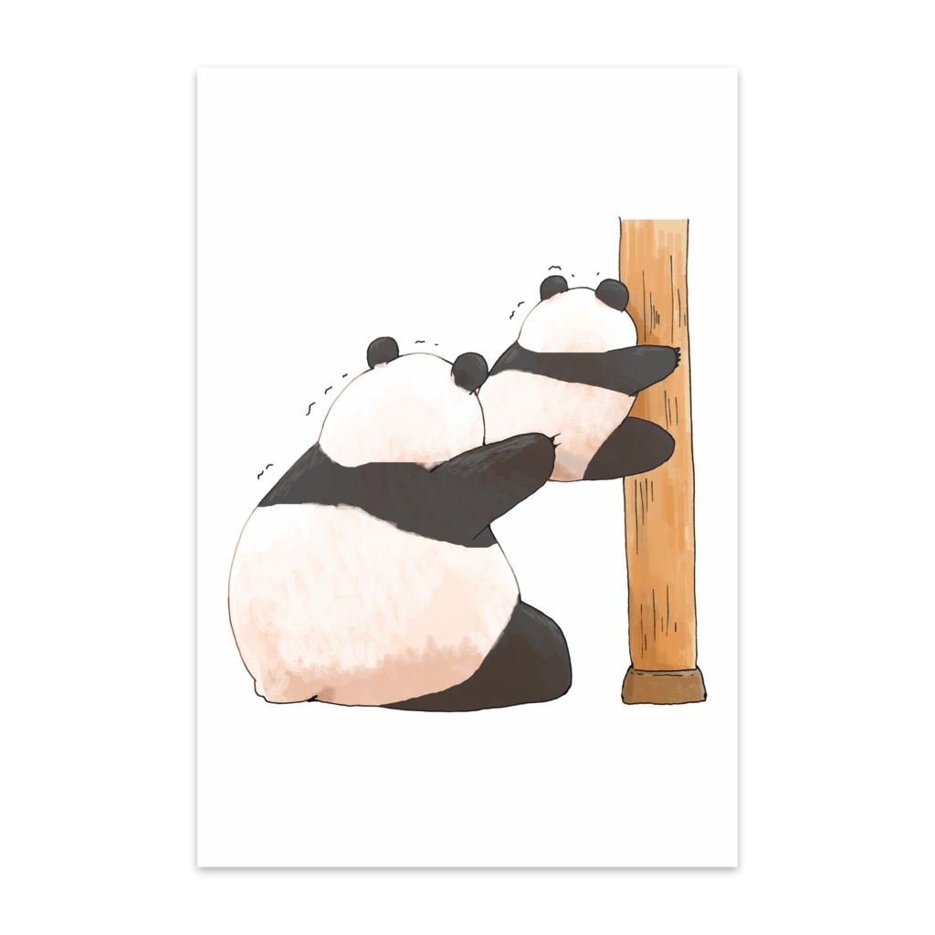 イラストカード「「降りなさーい」「いやー」」