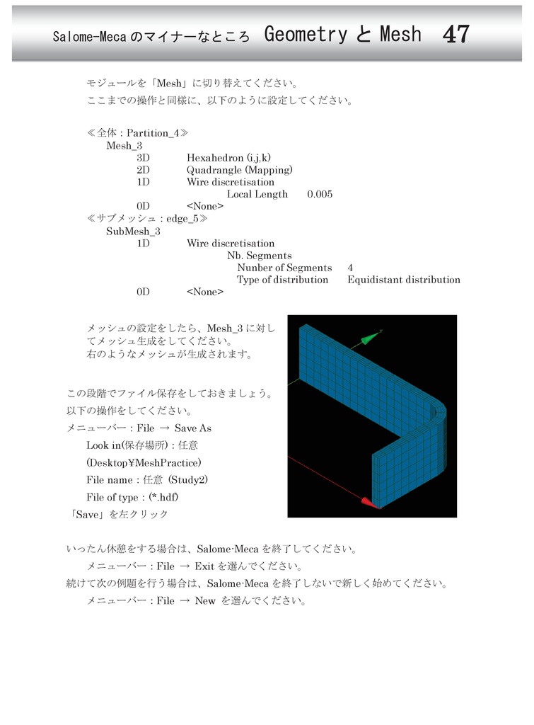 GeometryとMesh -Salome-Mecaのマイナーなところ-