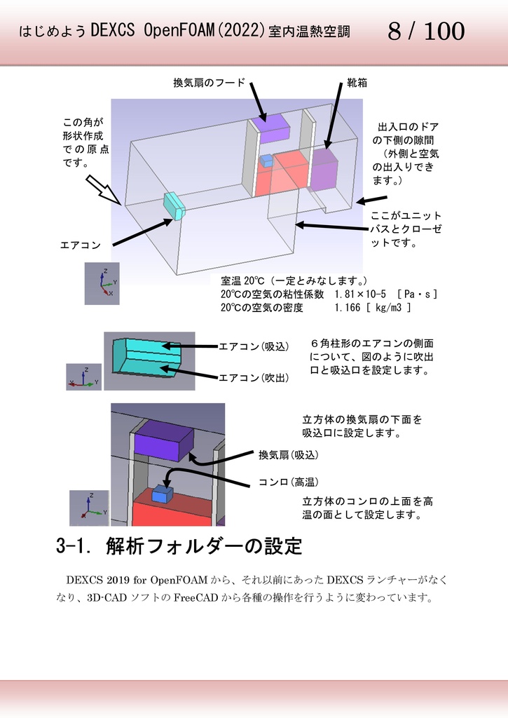 はじめようDEXCS OpenFOAM室内温熱空調編(2022)
