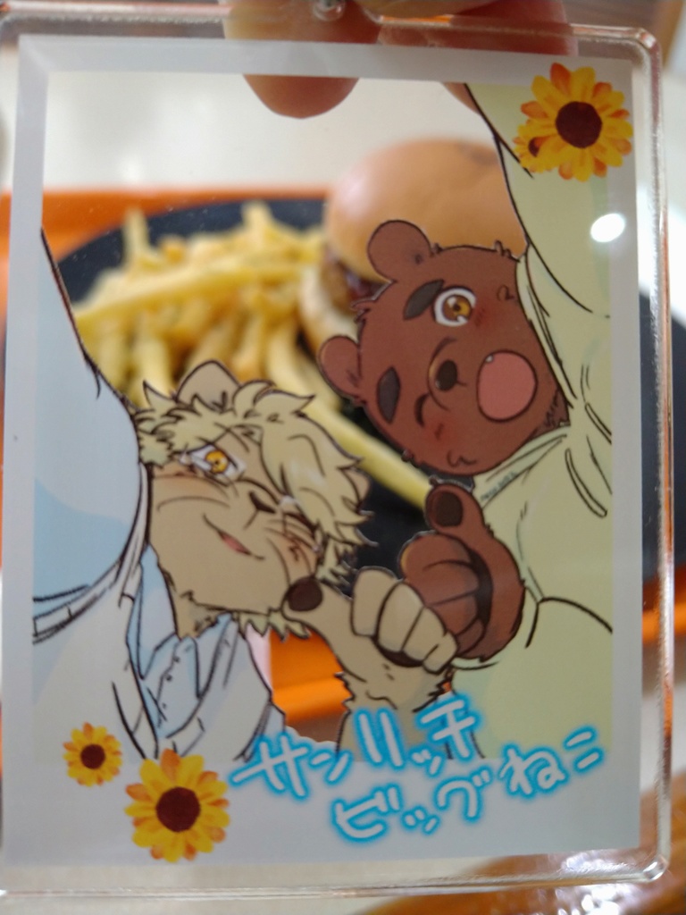 【サンリッチビッグねこアクキー】おでかけ自撮り(あきらくんとかずくん)