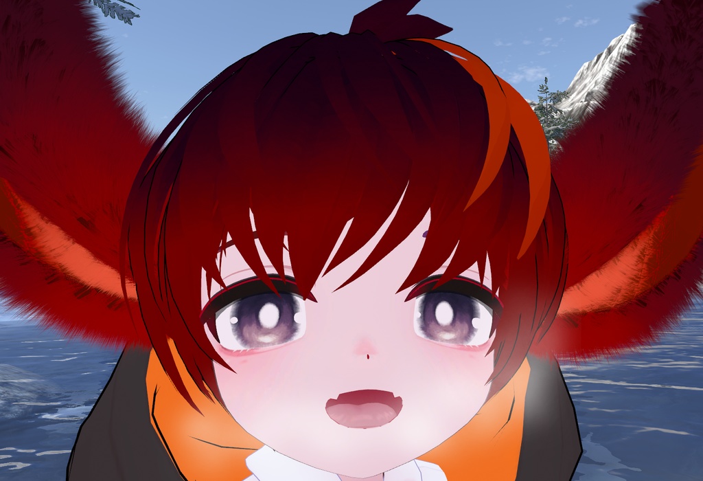 【ひゅーじょんくん】ほんのり寒いね 肌の赤みテクスチャ