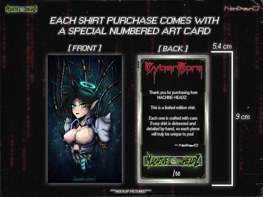 サイバーパンクアニメ エルフの少女 オーバーサイズシャツ