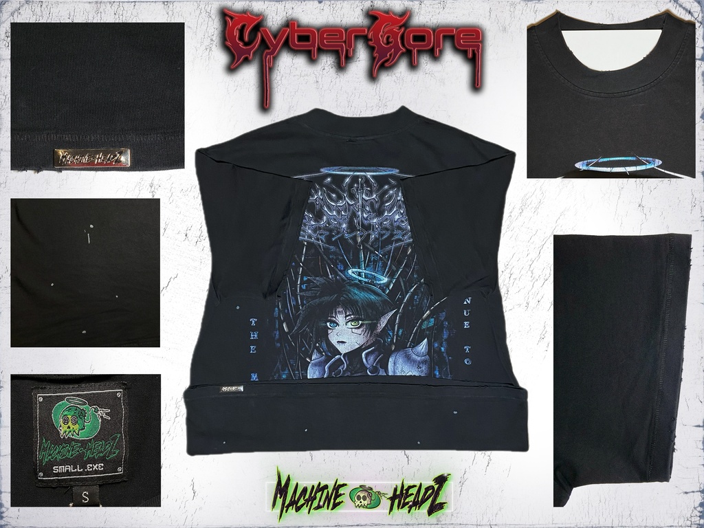 サイバーパンクアニメ エルフの少女 オーバーサイズシャツ