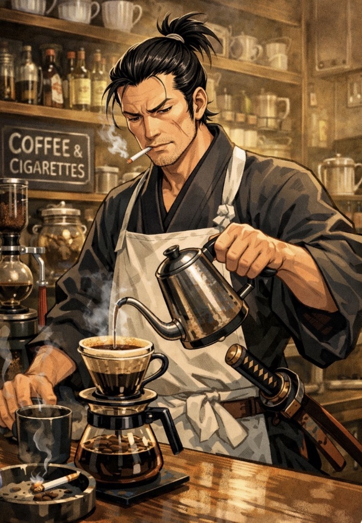 「この男、豆には本気。」☕️🍜