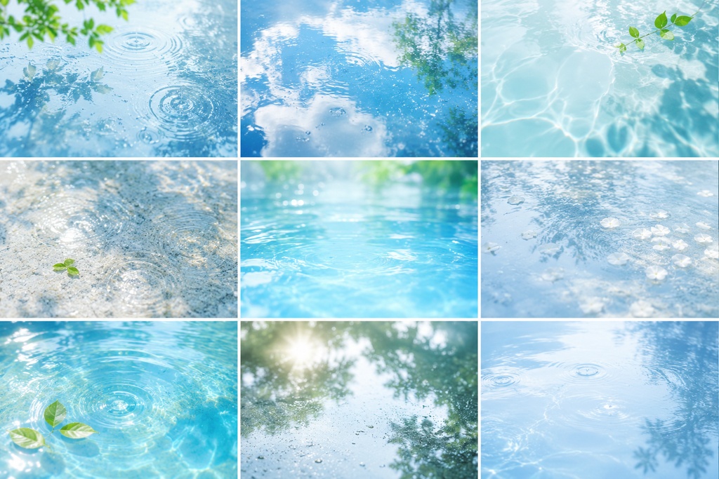 夏の空が水溜りに恋をした…