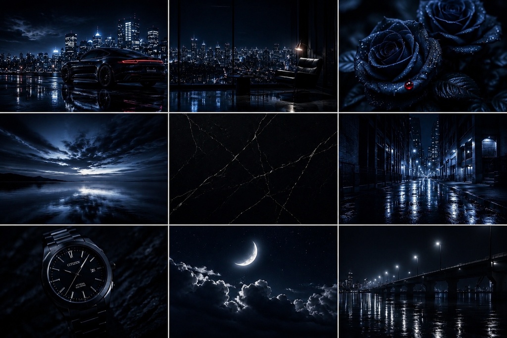 「静寂に溺れる都会の夜」🌙