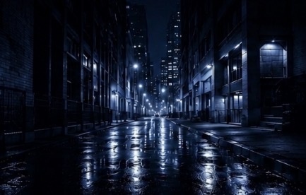 「静寂に溺れる都会の夜」🌙
