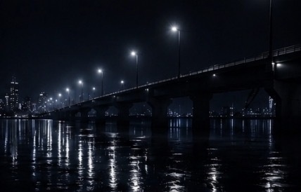 「静寂に溺れる都会の夜」🌙