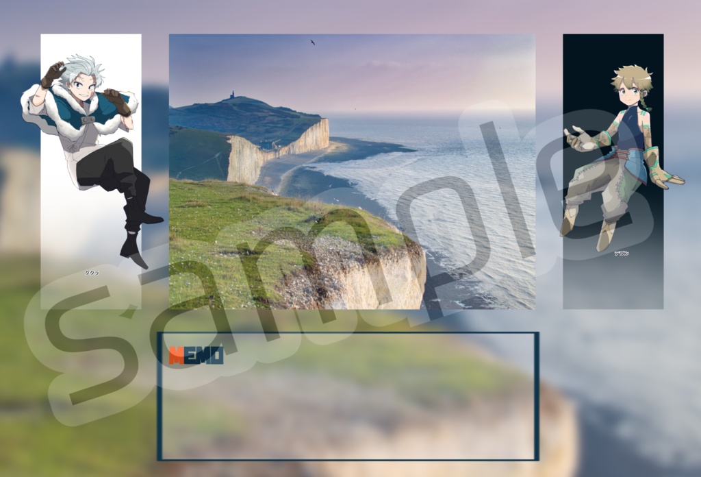 【無料/投げ銭ココフォリア素材】近未来風 駒置き場&スクリーンパネル素材