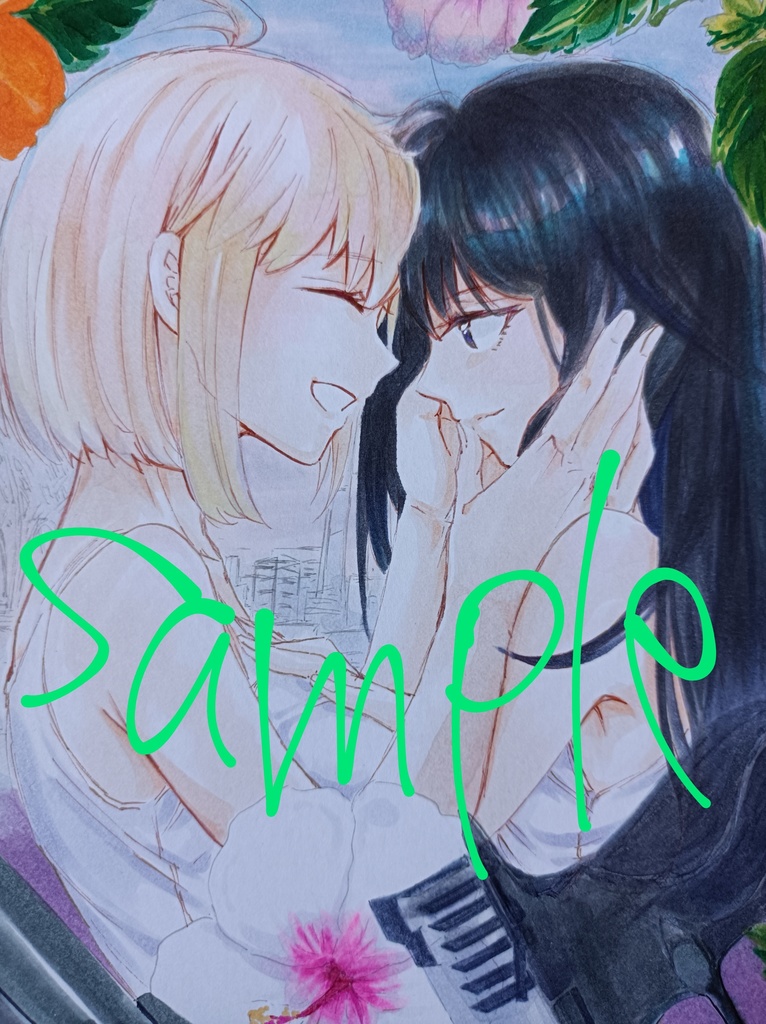 高額　リコリコ　色紙大+小色紙おまけ