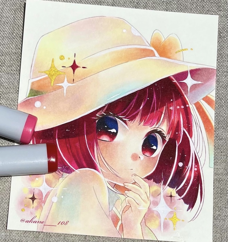 推しの子 有馬かな 手描きイラスト コピック