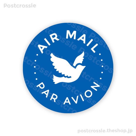 エアメールシール 10枚 ポスクロや海外の郵便に♪ AIR MAIL PAR AVION (鳥)