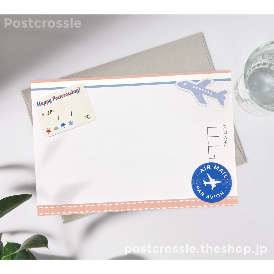 エアメールシール 10枚 ポスクロや海外の郵便に♪ AIR MAIL PAR AVION(飛行機)