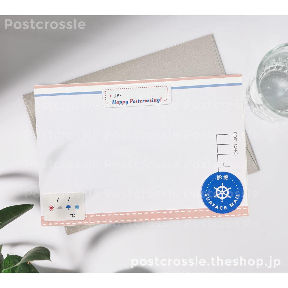船便シール 25枚セット★ ポスクロ・文通など、国際郵便に♪