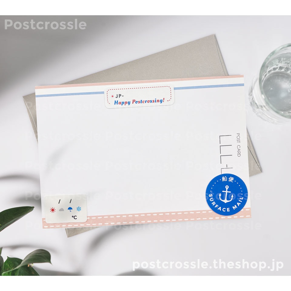船便シール 25枚セット★ ポスクロ・文通など、国際郵便に♪