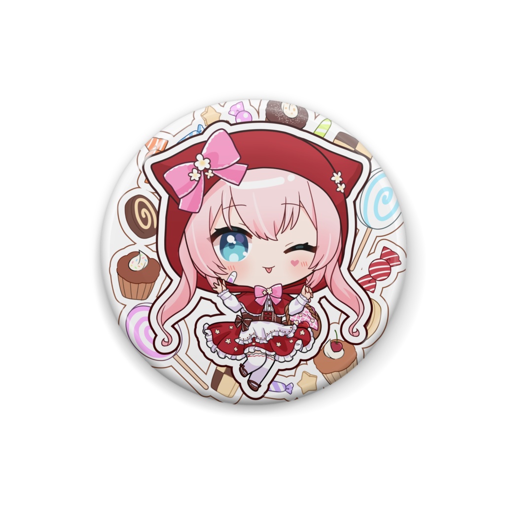【柊ジュナ】ハロウィン缶バッジver.ウインク舌ペロ