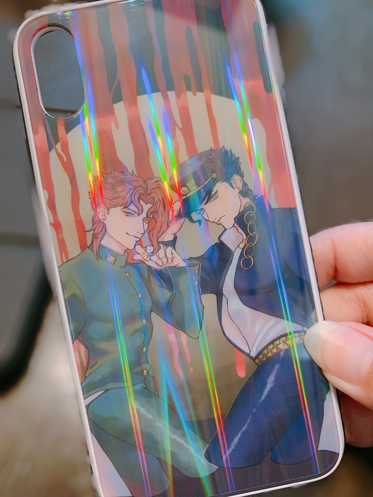 承太郎&花京院ホログラムiPhoneケース