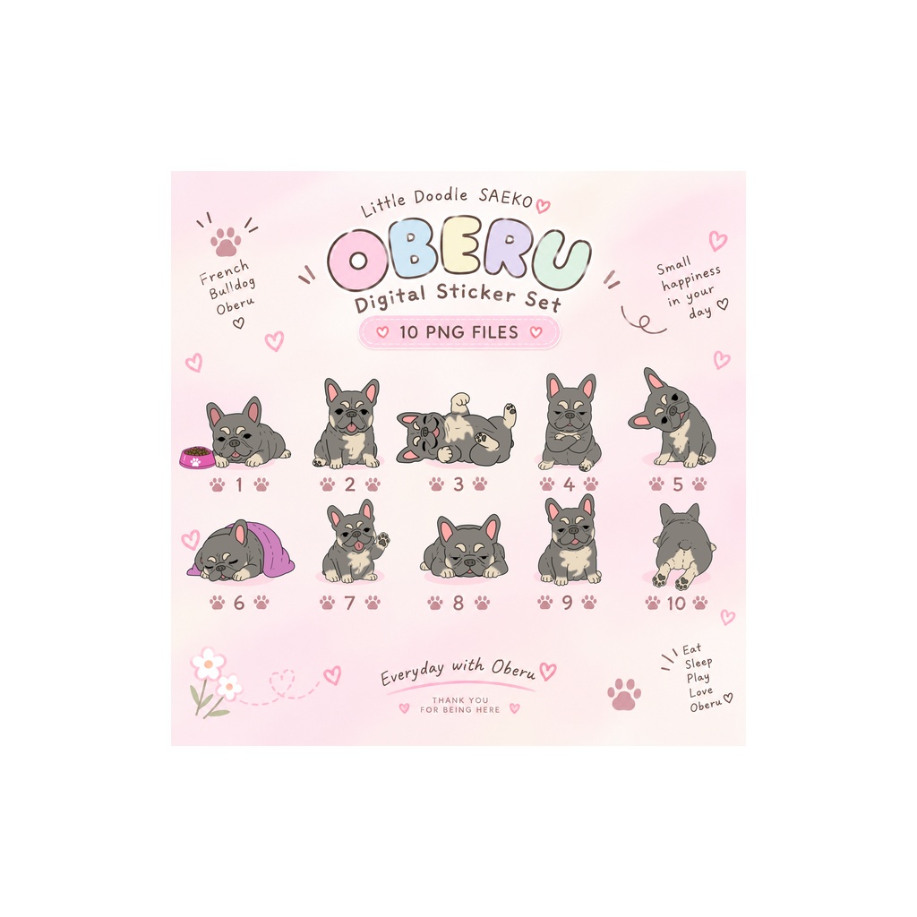 🐾 ゆるっとおべる|デジタルステッカー 10個セット
