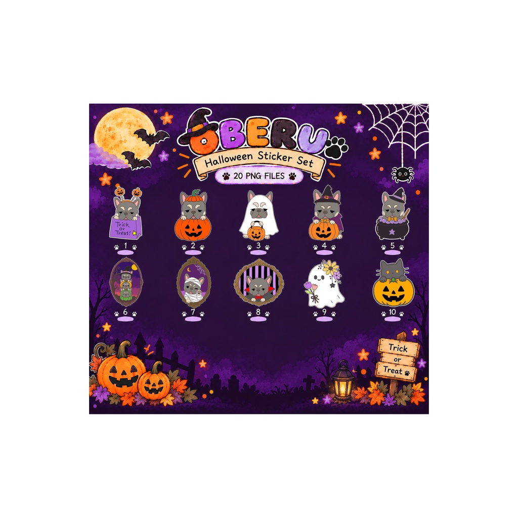 🎃 おべるのハロウィン デジタルステッカー 20個セット 👻