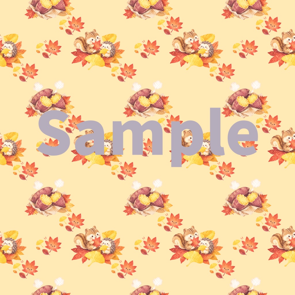無料あり|秋 紅葉柄デジタルペーパー 6枚セット|Autumn Leaves Digital Paper|背景素材・ デジタル手帳・壁紙・ラッピング|大人かわいい・くすみカラー