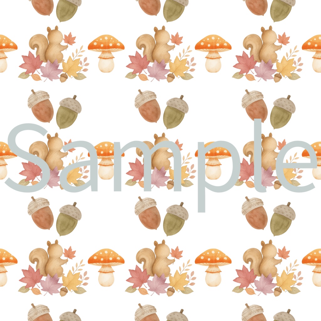 無料あり|ちいさなな秋見つけた デジタルペーパー 4枚セット|Autumn Leaves Digital Paper|背景素材・ デジタル手帳・壁紙・ラッピング|大人かわいい・くすみカラー