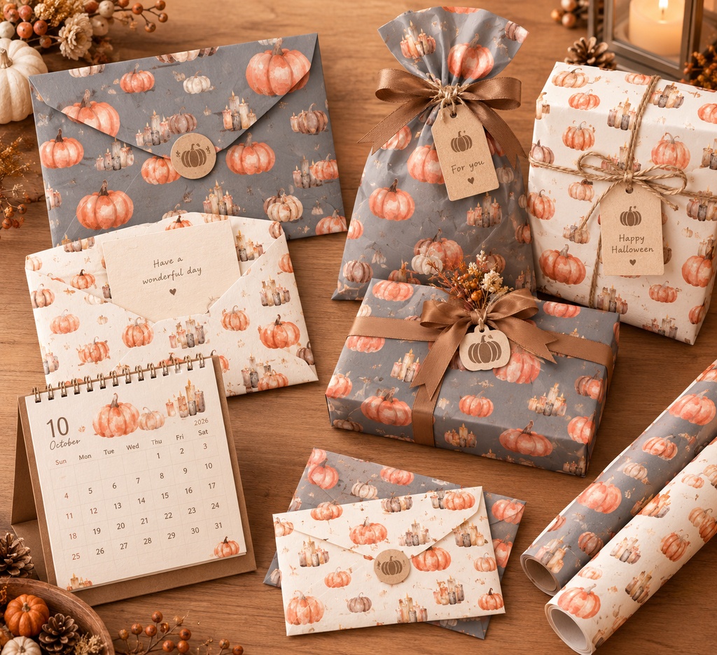 ハロウィン デジタルペーパー 6枚セット|Halloween Digital Paper|背景素材・ デジタル手帳・壁紙・ラッピング|大人かわいい・くすみカラー